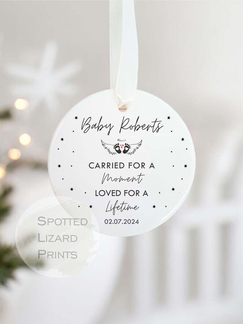 Personalised Baby Loss Ornament Miscarriage Ornament Still Born Gifts