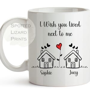 I Wish You Lived Next Door Mug, Long Distance Mug, Moving Away Mug Gift, Missing You Gift, Bestie Mug, Best Friend, Distant friend