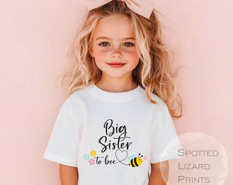 Promoted to Big Sister T Shirt Personalised | Big Sister Announcement Outfit | Pregnancy Reveal Shirt Girl | I’m Going to Be a Big Sister