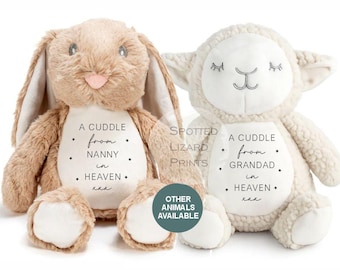 Personalisierte Erinnerung Teddy, Stofftiere für Kinder, Geburtstagsgeschenk, benutzerdefinierte Teddy Geschenk Mädchen Jungen Enkelkinder, neues Baby Geschenk, Erinnerungsgeschenk, Verlust von