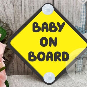 Car Sign, Baby on Board, Gift for new Mum, Baby on Board, Metal sign for Car, Baby warning sign, Baby Shower