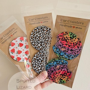 Car Coasters Pack of 2 Cute Designs to Chose from Gift for her gift for him| Birthday Gift