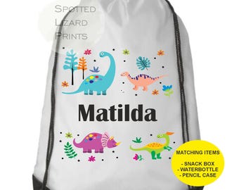 Bolsa infantil personalizada con cordón y nombre / Bolsa de educación física personalizada para la escuela, natación y baile (Reino Unido) / Bolsa de gimnasio para niñas y niños / Bolsa de kit para guardería (regalo)