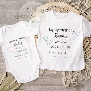 Happy Birthday Daddy Babygrow - Personalisierte Babyweste - Alles Gute zum Geburtstag Daddy - Geburtstagsnachricht - Happy Birthday Dad - Geburtstagswünsche