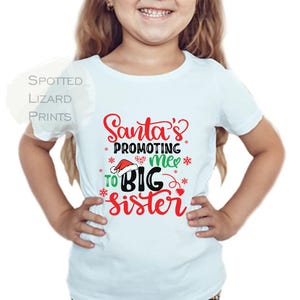 T-shirt grande soeur père Noël me faisant connaître t-shirt grande soeur révélation de grossesse Noël révélation de bébé