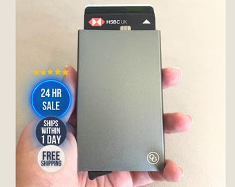Metal Card Holder For Men and Women, Rfid Blocking Wallet, Metal Pocket Wallet, Minimalist Wallet, Credit Card Holder