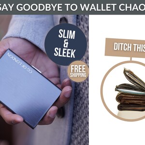 Metal Card Holder For Men and Women, Rfid Blocking Wallet, Metal Pocket Wallet, Minimalist Wallet, Credit Card Holder