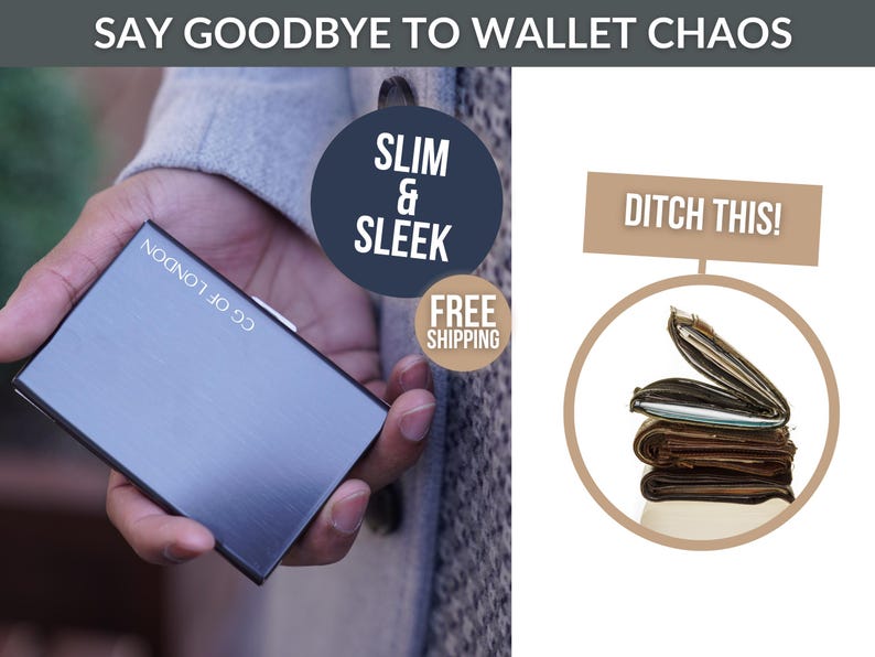 Metal Card Holder For Men and Women, Rfid Blocking Wallet, Metal Pocket Wallet, Minimalist Wallet, Credit Card Holder