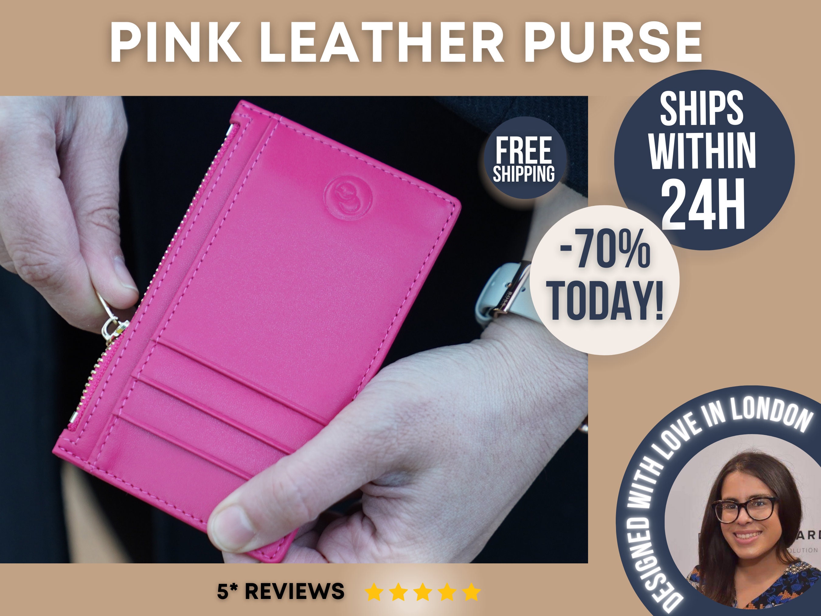 What Goes Around Comes Around Prada Pink Saffiano Zip Around Wallet
