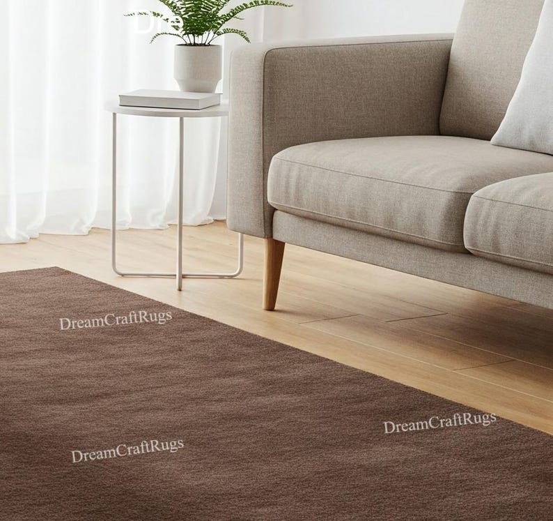 Deep Brown Rug Hand Tufted Wool Area Rug: Deep Brown Modern Carpet - Etsy