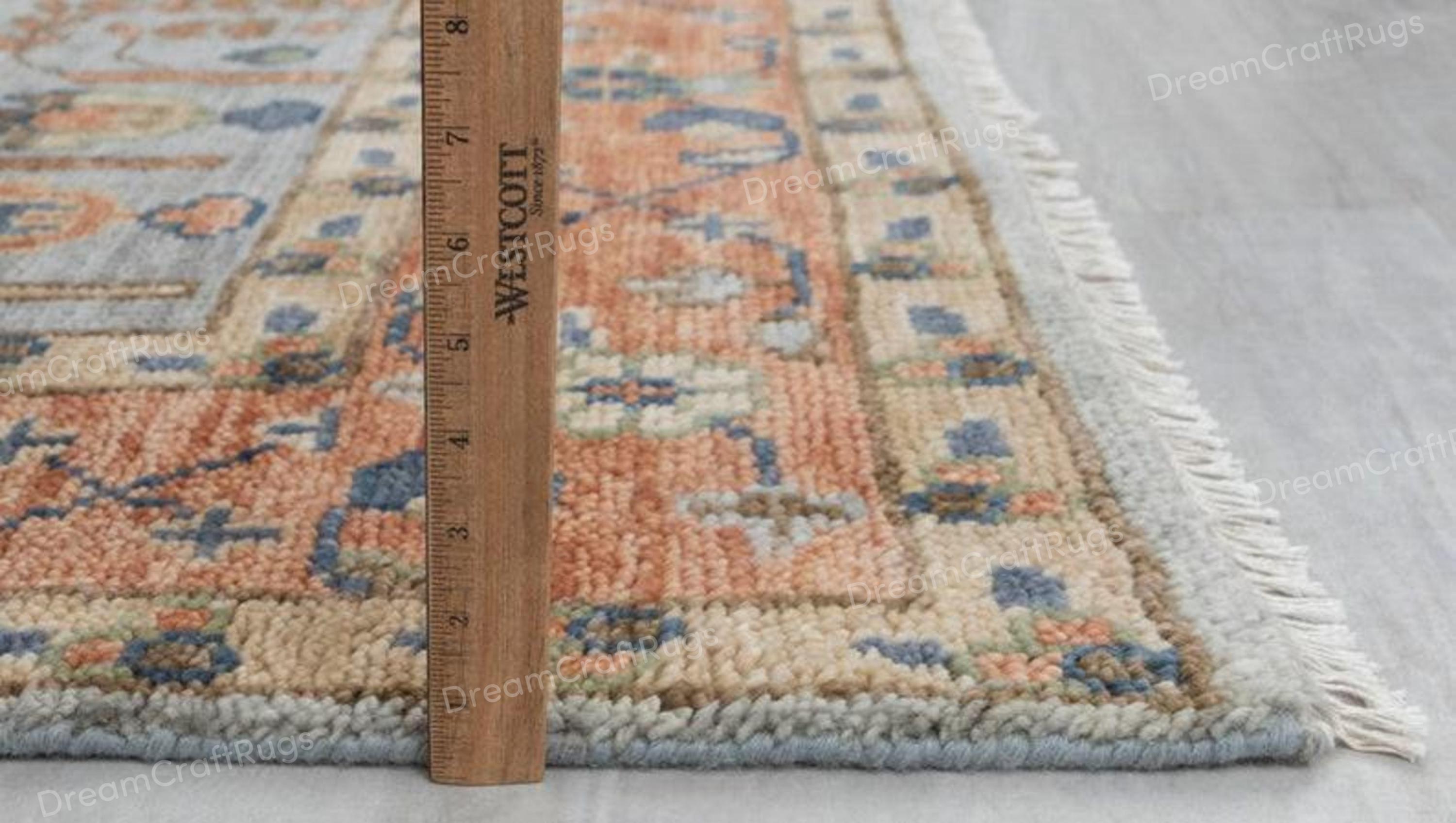 Hand-knotted Wool Oushak Rug: Rust Tree of Life Design - Etsy
