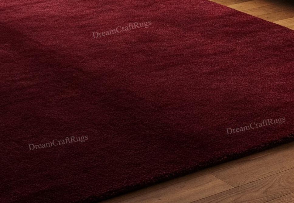 Red Tuft Rug Hand-tufted Deep Red Wool Rug: Modern Living Room Carpet, Personalize ...