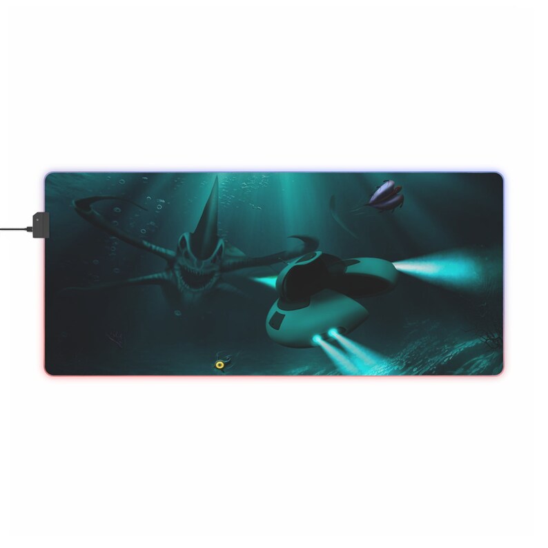Subnautica Desk Mat, Gaming Mousepad, LED RGB Gaming Desk Pad, Four