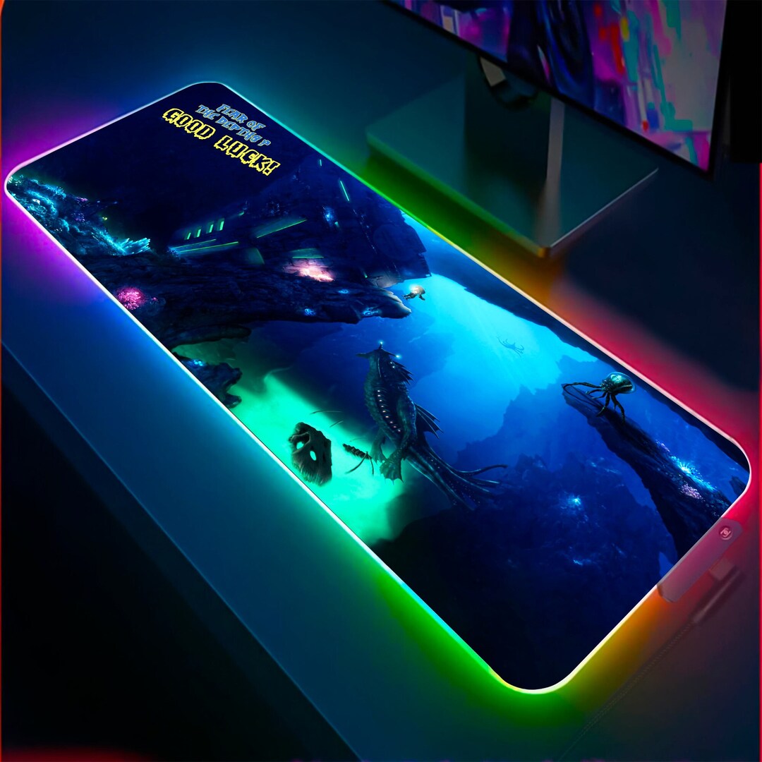 Subnautica Lost River Desk Mat, Gaming Mousepad, LED RGB Gaming Desk
