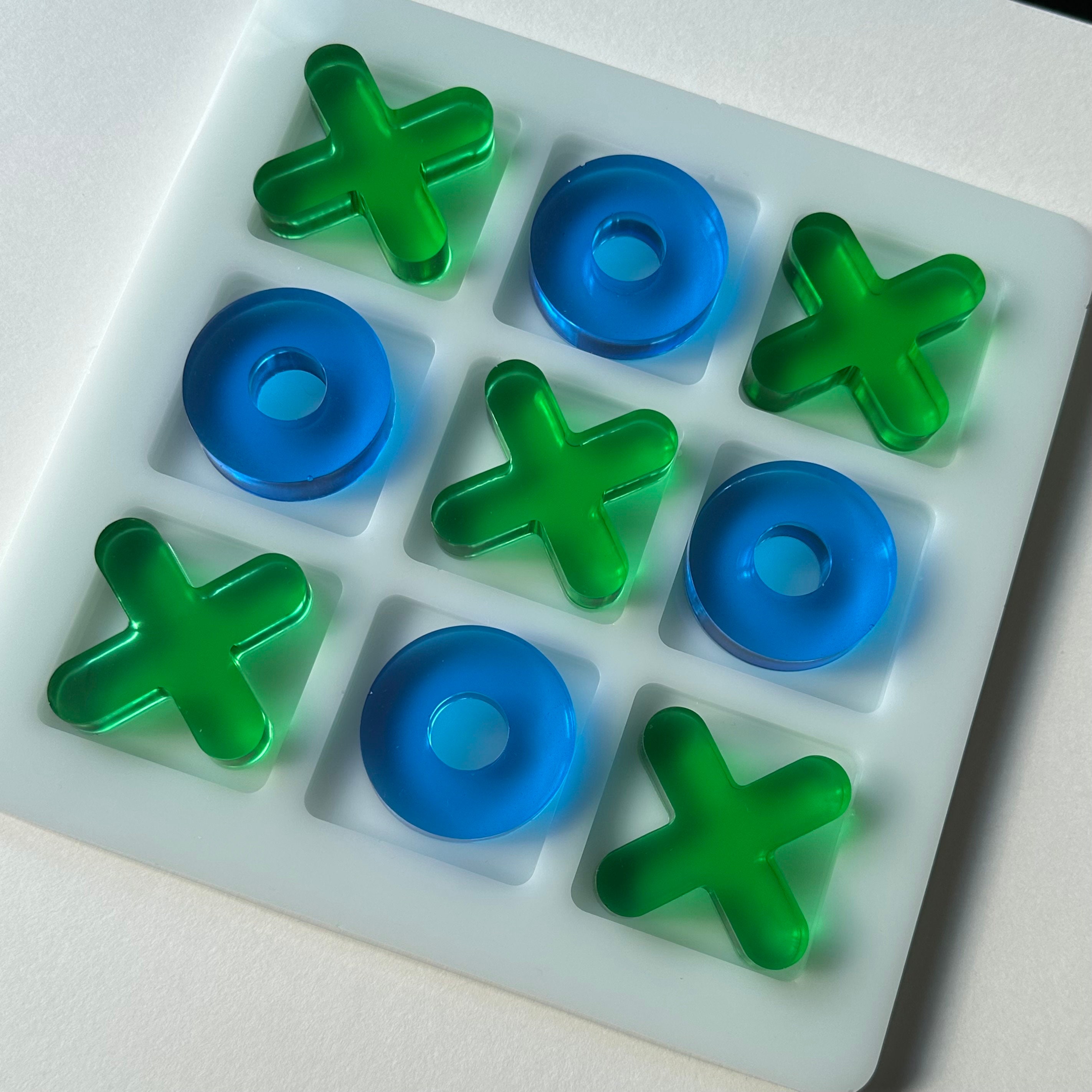 Tic Tac Toe Board Game 5.91 x 5.91 Tic Tac Toe Table Game Resin