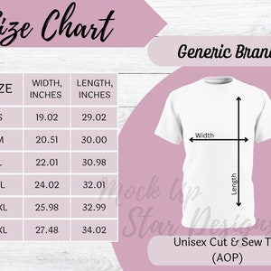 Size Chart for Printify's Women's Cut & Sew Casual Leggings, Printify All  over Print Size Chart, Size Chart, Printify Size Guide