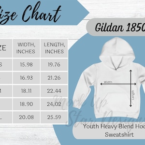 Gildan heavy blend youth hooded sweatshirt size chart hotsell