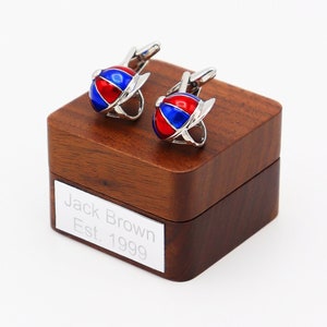 Personalised Jockeys Riding Hat/Helmet Cufflinks | Custom Cuff Links Gift for Special Occasion | Personalise Your Own Cufflinks