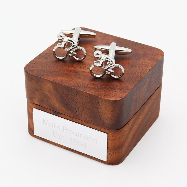 Personalised Olympic Cyclist Cufflinks | Custom Cuff Links Gift for Special Occasion | Personalise Your Own Cufflinks