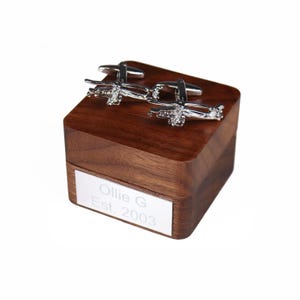 Personalized Apache Helicopter Cufflinks: Custom Aviation Gift