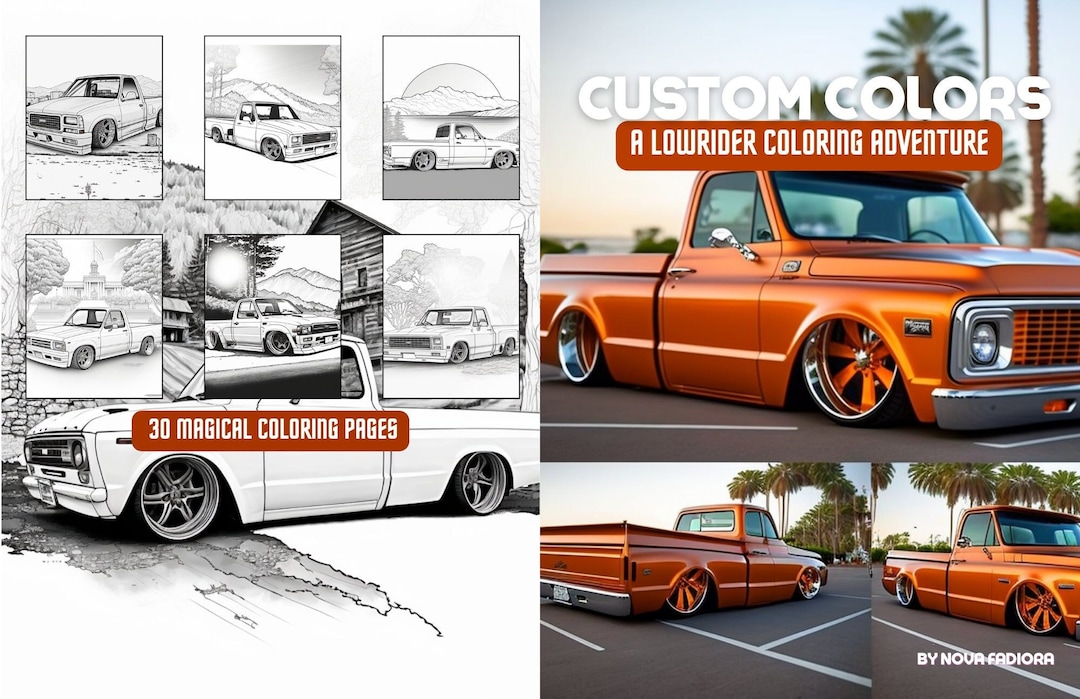 Low Rider Color Design Custom Colors: A Lowrider Coloring Adventure - Etsy