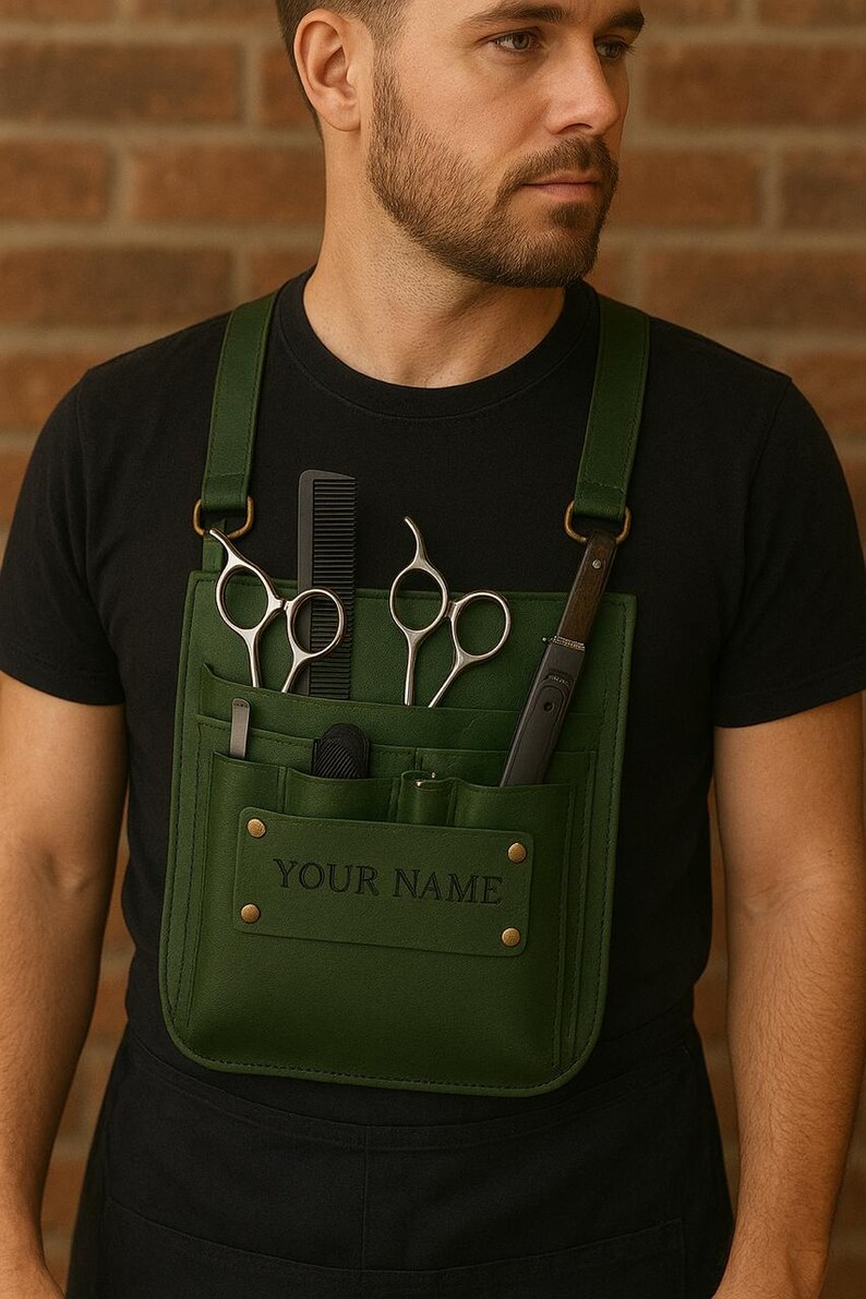 Personalized Leather Barber Apron – Salon Stylist Tool Chest Rig - Etsy