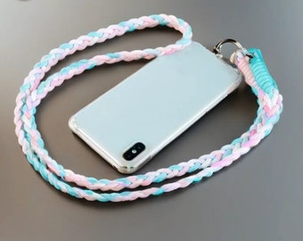 Handytasche Lanyard | Verhedderte austauschbare Schnur zum Umhängen um den Hals | Crossbody Handyband