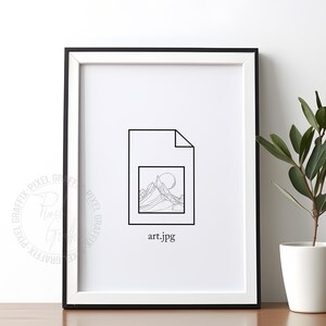 Photo viewer poster, Funny digital computer interface wall art, Tech decor, Printable digital download, Geek office home workspace poster