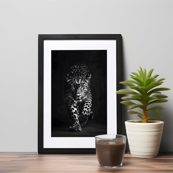 Printable leopard wall art leopard print leopard poster big cat wall art printable animal photography art high quality digital download