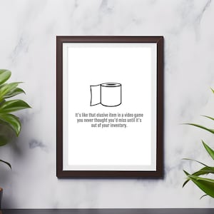 Funny toilet paper poster bathroom decor bathroom prints bathroom art print printable wall art quirky art large wall art digital download
