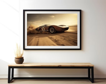 Ford GT40 wall art car wall art car prints car home decor car poster car photography wall art printable car wall art digital download