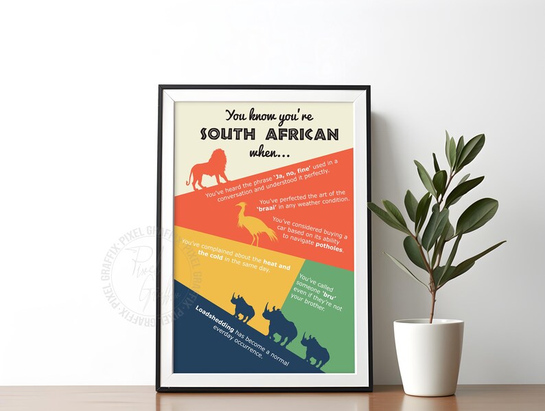 Funny South African Poster | South African Humor Wall Art, Braai Humor ...