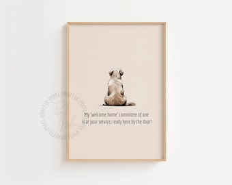 Minimalist Golden Retriever quote poster | Cute canine compliment wall art print, Modern pet decor, Digital download