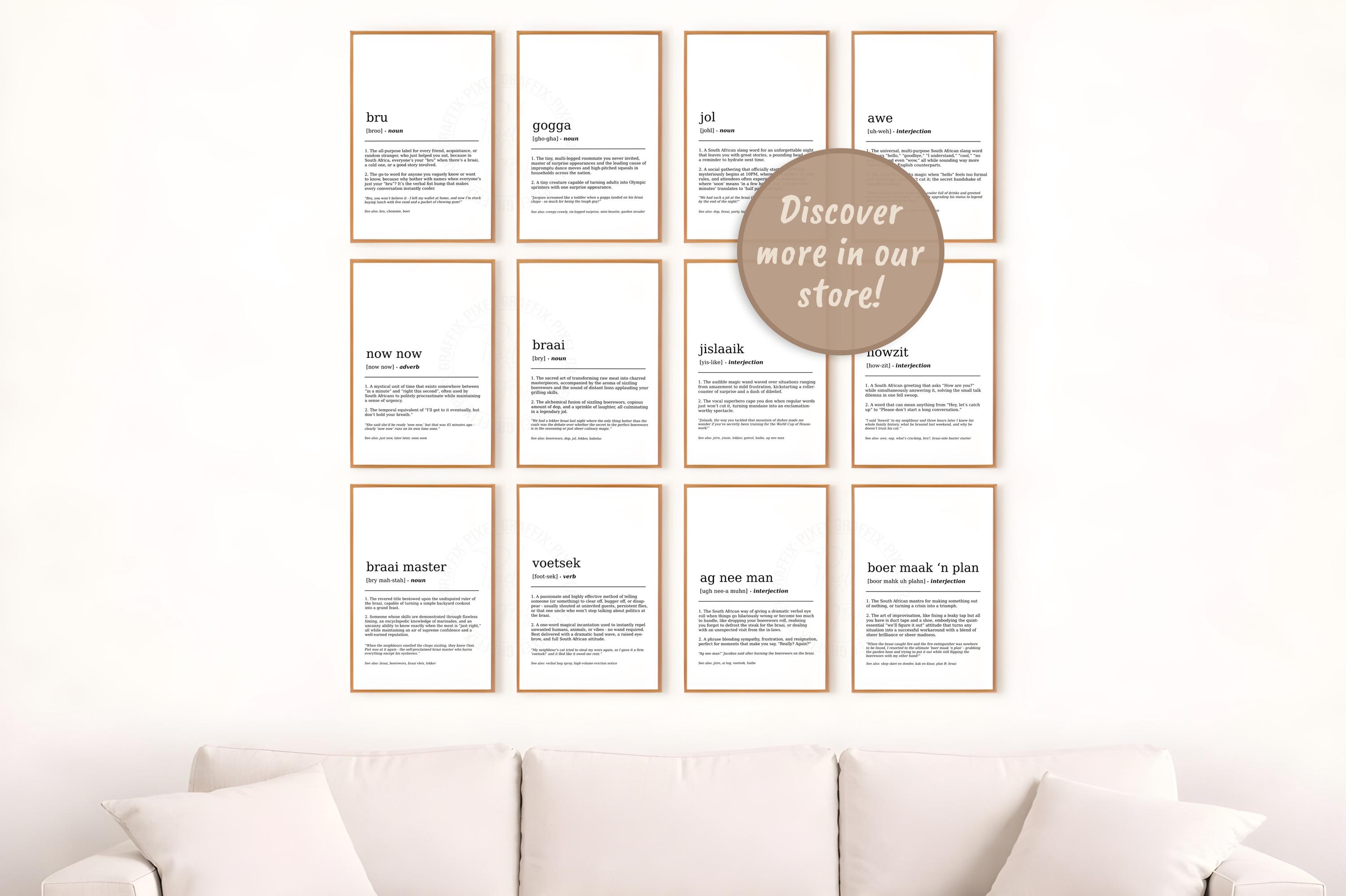 Funny Braai Master Definition Print South African Humor Wall Art ...