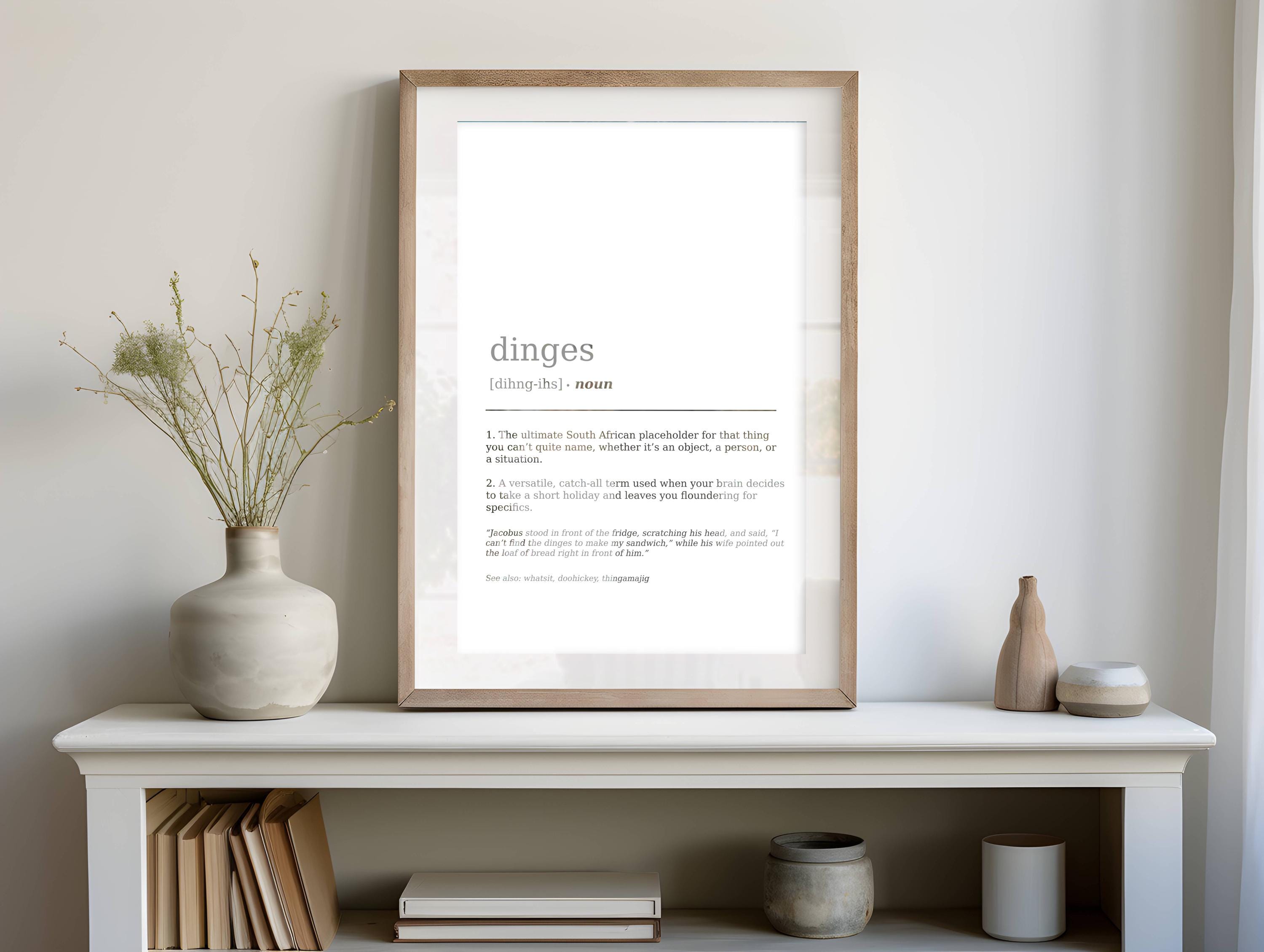 Funny South African Dinges Definition Wall Art DIGITAL DOWNLOAD Funny ...