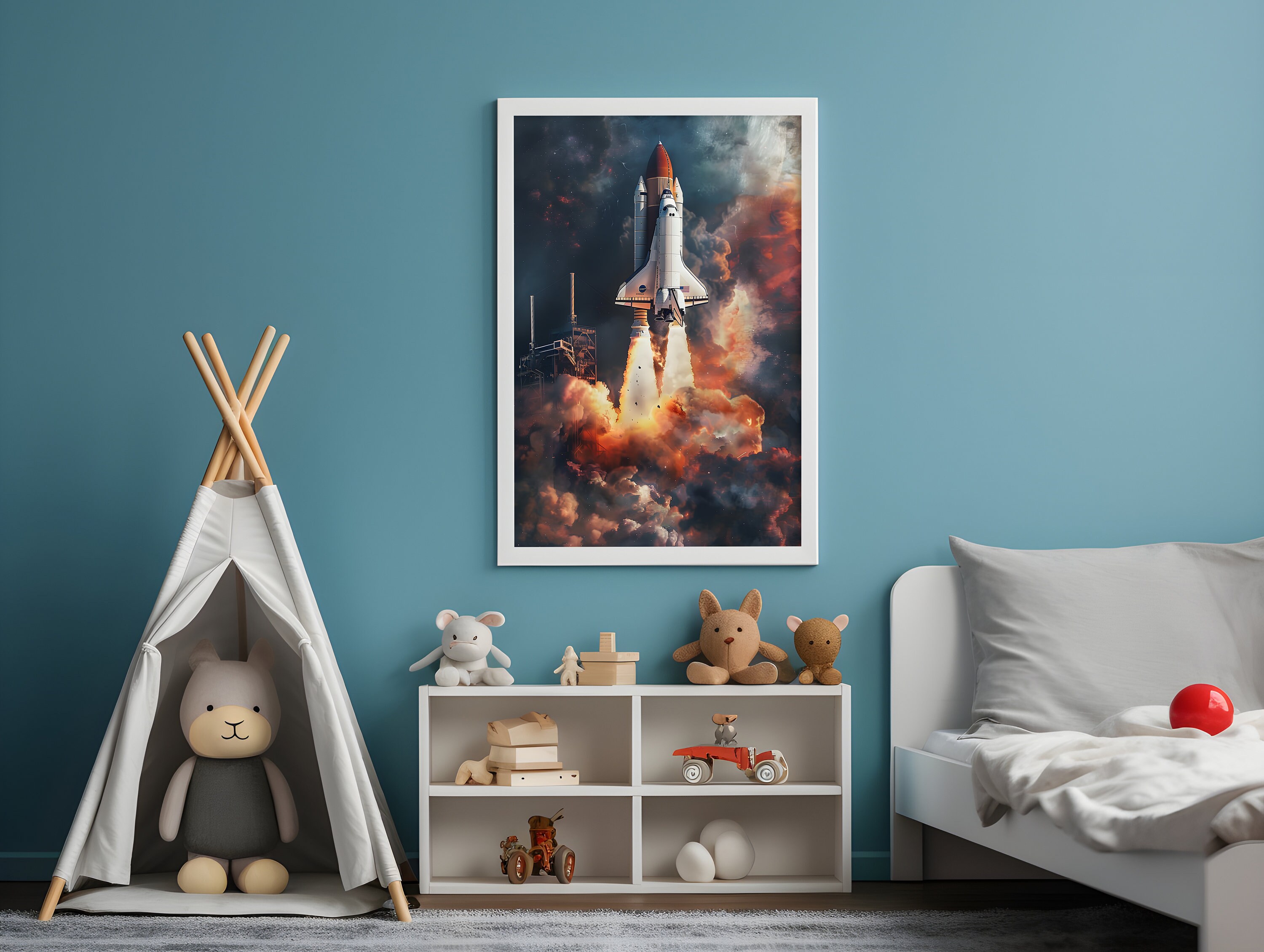 Rocket Launch Poster DIGITAL DOWNLOAD Space Shuttle Launch Printable ...