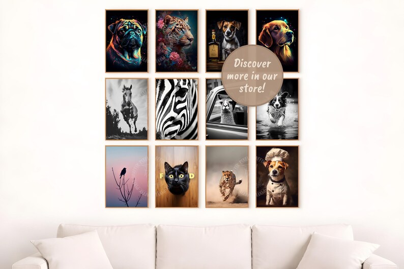 Fotografia di cavalli mustang selvaggi, stampa di fotografie di cavalli, fotografia in bianco e nero, decorazione murale, arte murale di animali, stampabile, download digitale immagine 3
