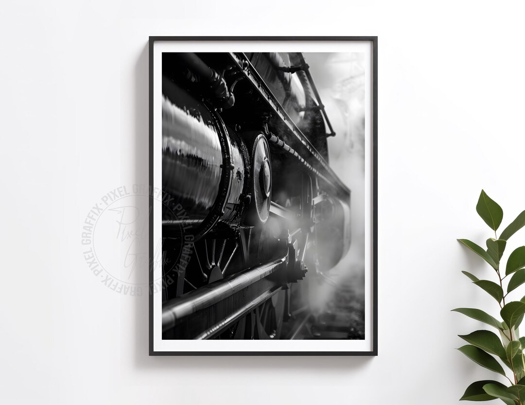 Vintage Steam Train Poster | Railway Wall Art Print, Locomotive ...
