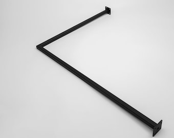 L-formad klädstång för hörn, klädställ | Klädstång för hörnmontering | För hall, sovrum, i olika storlekar