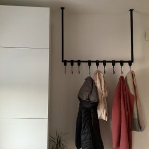 Tringle à vêtements, porte-penderie Tringle à vêtements au plafond pour montage au plafond Pour couloir, chambre, cuisine de différentes tailles image 2