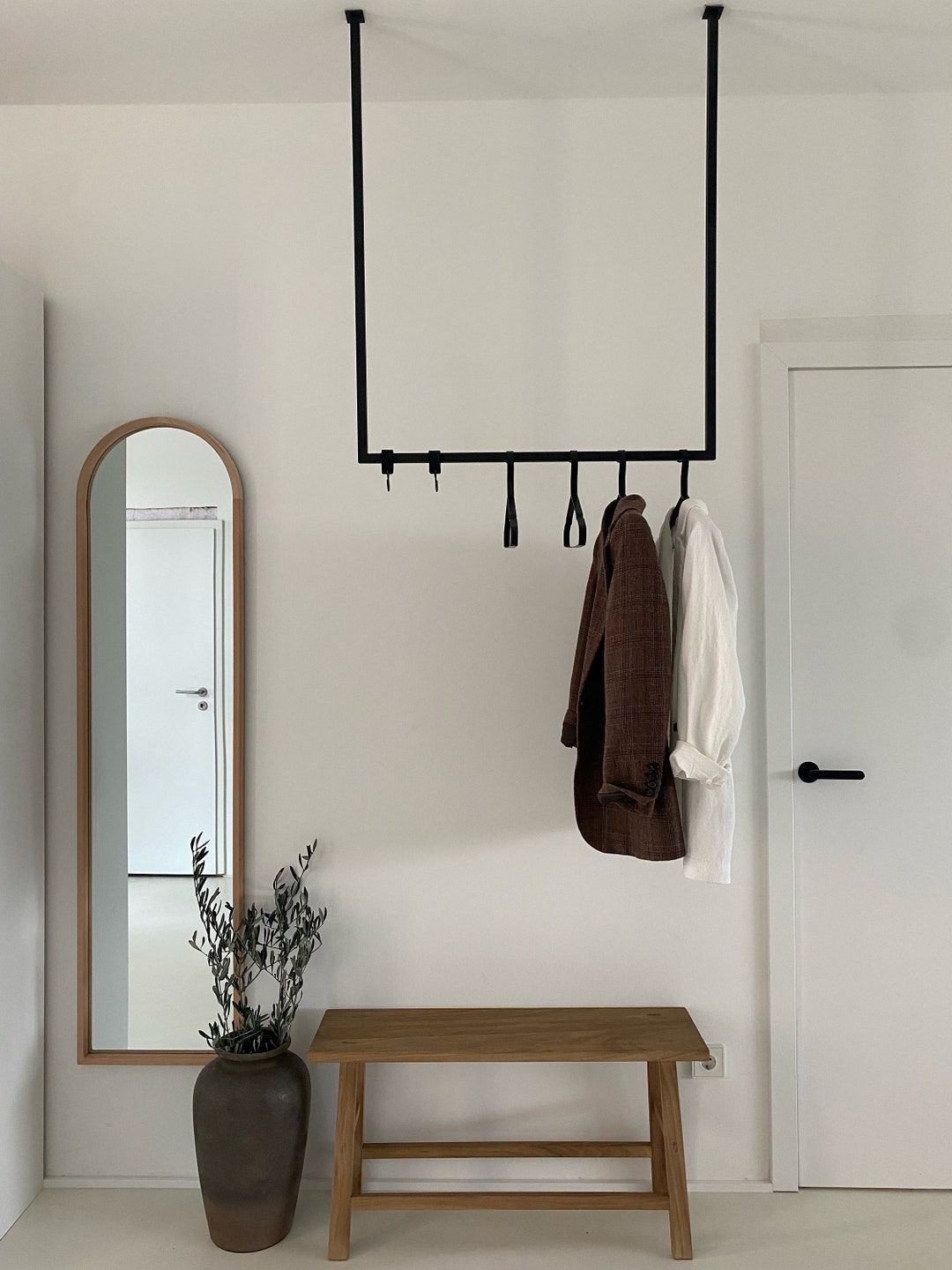 Clothes Rail, Wardrobe Holder | Ceiling Clothes Rail for Mounting on ...