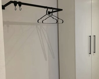 Clothes rail for the wall, wardrobe rail | Wall clothes rail for mounting on the wall | For bedrooms, hallways, different sizes