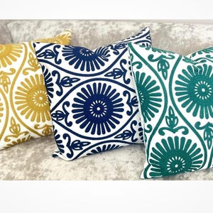 Embroidered Floral Cushion Cover 100% Cotton
