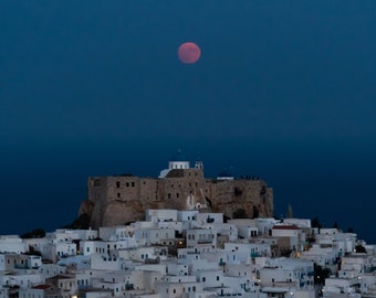 AstyMoon, Astypalaia, Astypalia, Astypalea, Greek Islands, Summer, Full Moon, August, Castle, Aegean