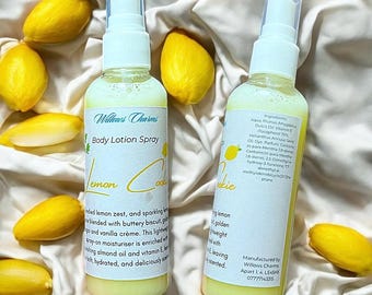 Lemon Cookie Luxury Body Lotion Spray – Buttery Biscuit & Sparkling Lemon Gourmand Moisturiser