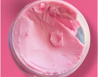 Brazilian Raspberry Body Butter - Peach, Tonka, Vanilla, Fruity, Vitamin Skin Care, Organic, Shea Butter, Hand & Body Lotion