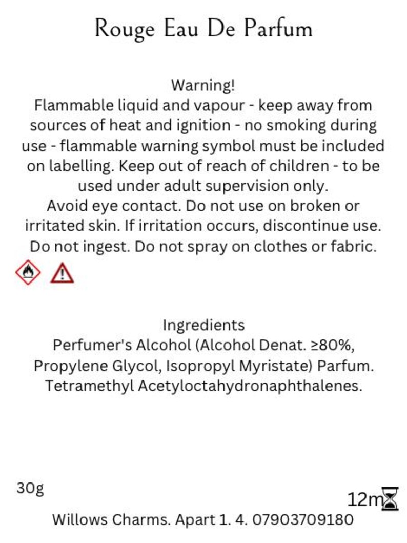 Rouge Eau De Parfum: aroma a jazmín y azafrán, fragancia ambarina intensa para la noche. imagen 5