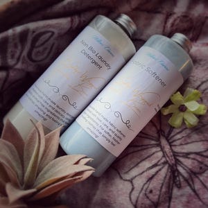 Vanilla Buttercream Laundry Detergent & Fabric Softener - Luxury Cleaning Supplies, New Home Gift Set, Natural, Fragrances