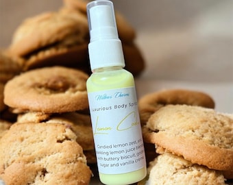 Spray corporal de galleta de limón - Azúcar dorado, crema de vainilla, fragancia de panadería golosa