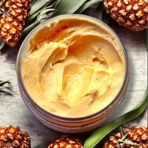 Braziliaanse ananas-slagroomboter, biologische shea- en amandeloliemix, vitamine E